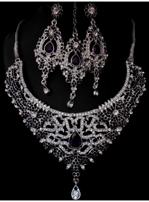 Rhodium Necklace Set